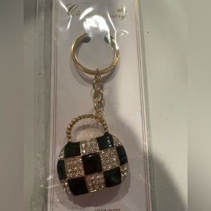 NWT Purse Charm Key chain with crystals